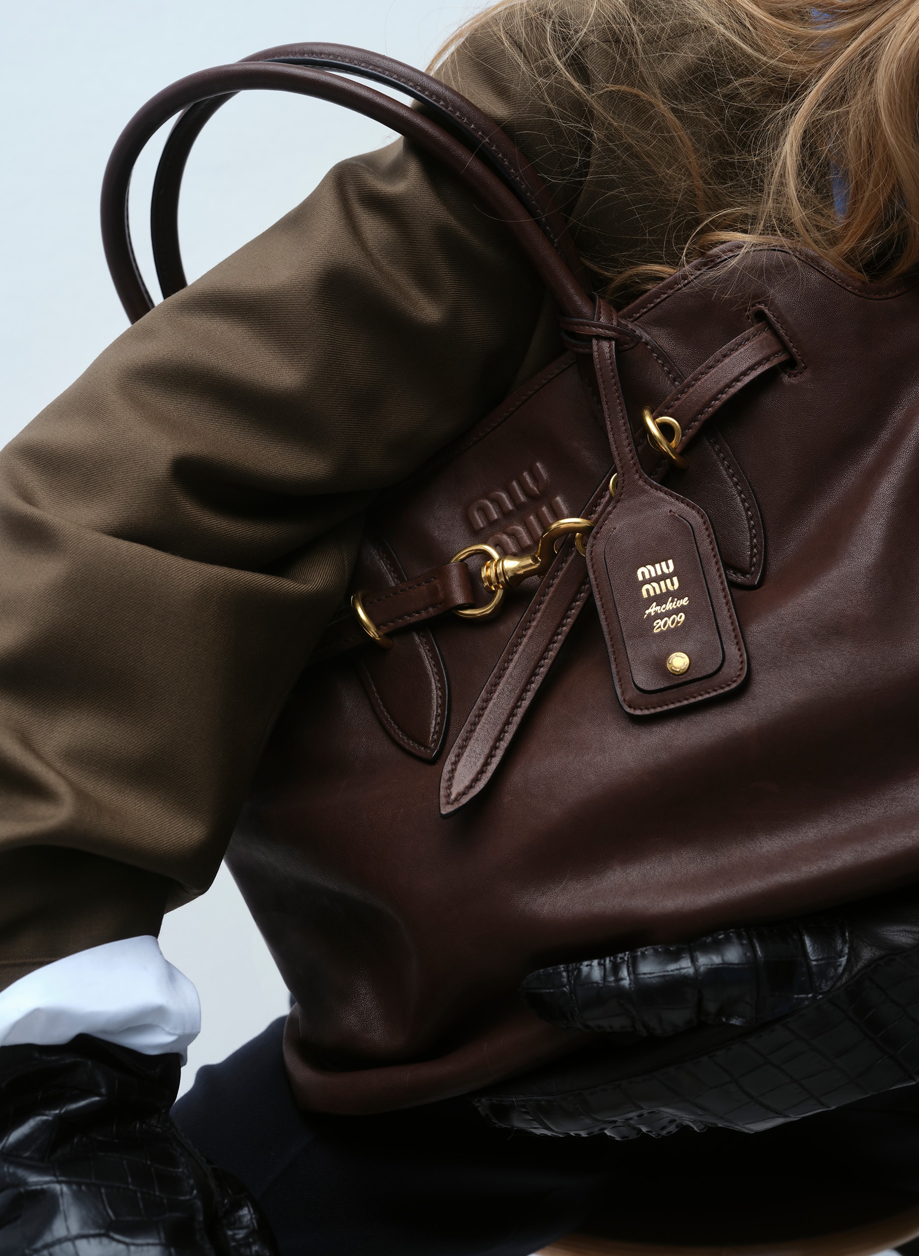 Miu Miu archive All Leather Tote Bag Handbag Black 90s