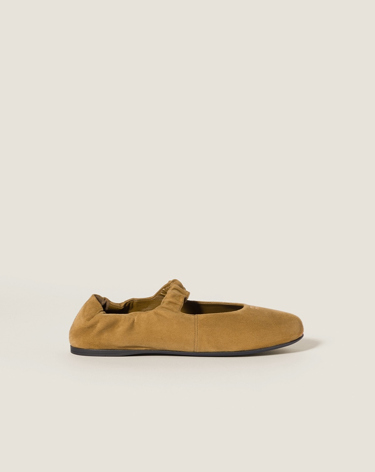 フラットシューズ MIU MIIU 5D123E_Z5O_F0401 FADED SUEDE LOAFERS Women's Faded suede loafers | MIU MIU | 24S