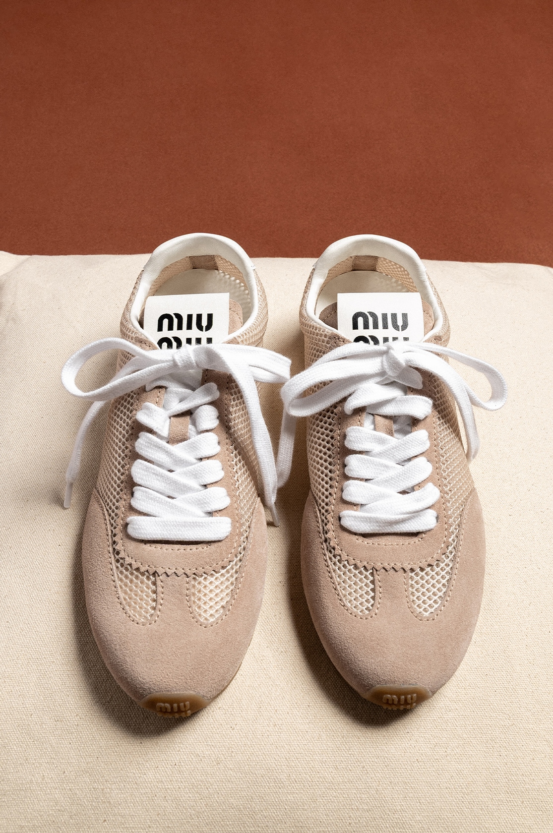 MIUMIU leather Plume sneakers【関税送料込】 Miu Miu Plume Leather Sneakers | Black | FARFETCH