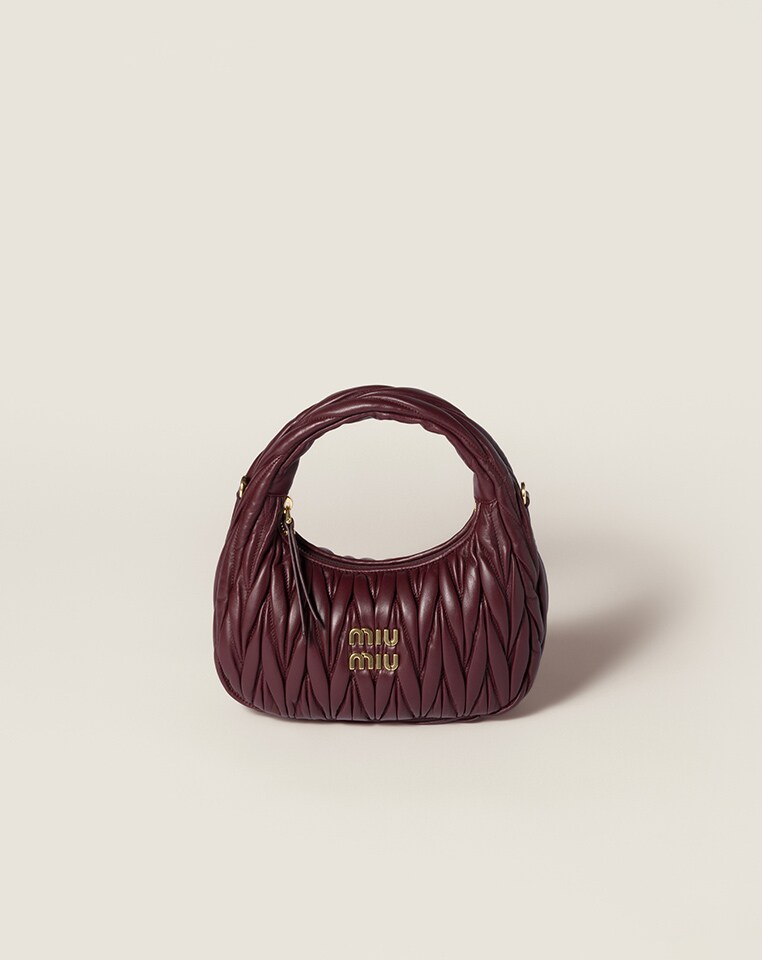 Whiskey Wander Matelassé Suede Bag | Miu Miu
