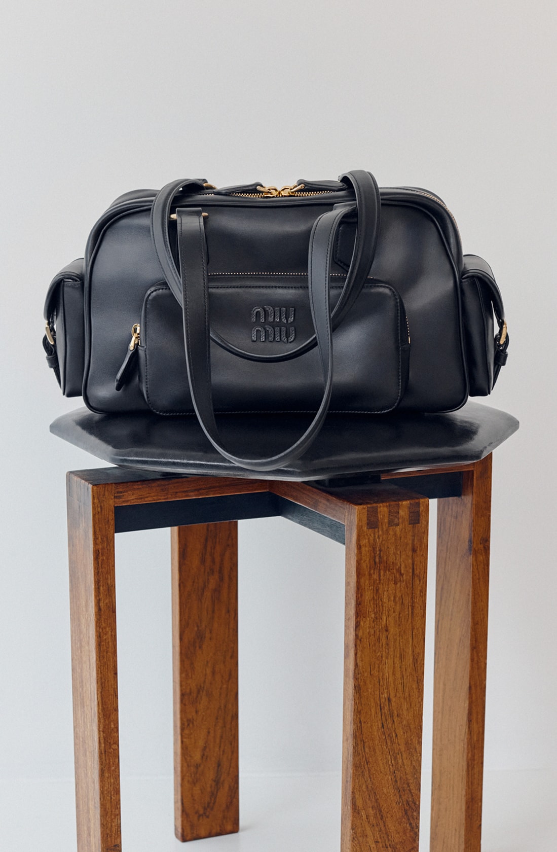 Miu Miu Pocket バッグ Black Nappa Leather Pocket Bag | Miu Miu