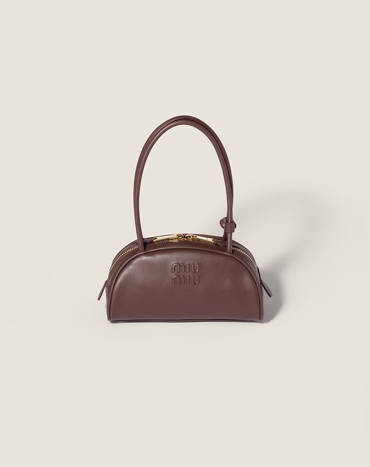 Black Beau Leather Bag | Miu Miu