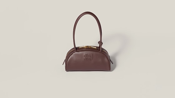 Black Beau Leather Bag | Miu Miu