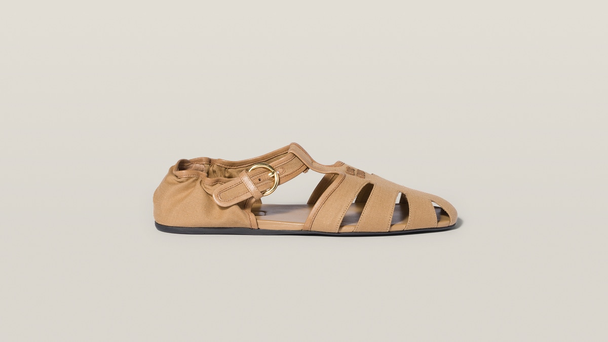 Dark Brown Thong Sandals | Miu Miu - United States