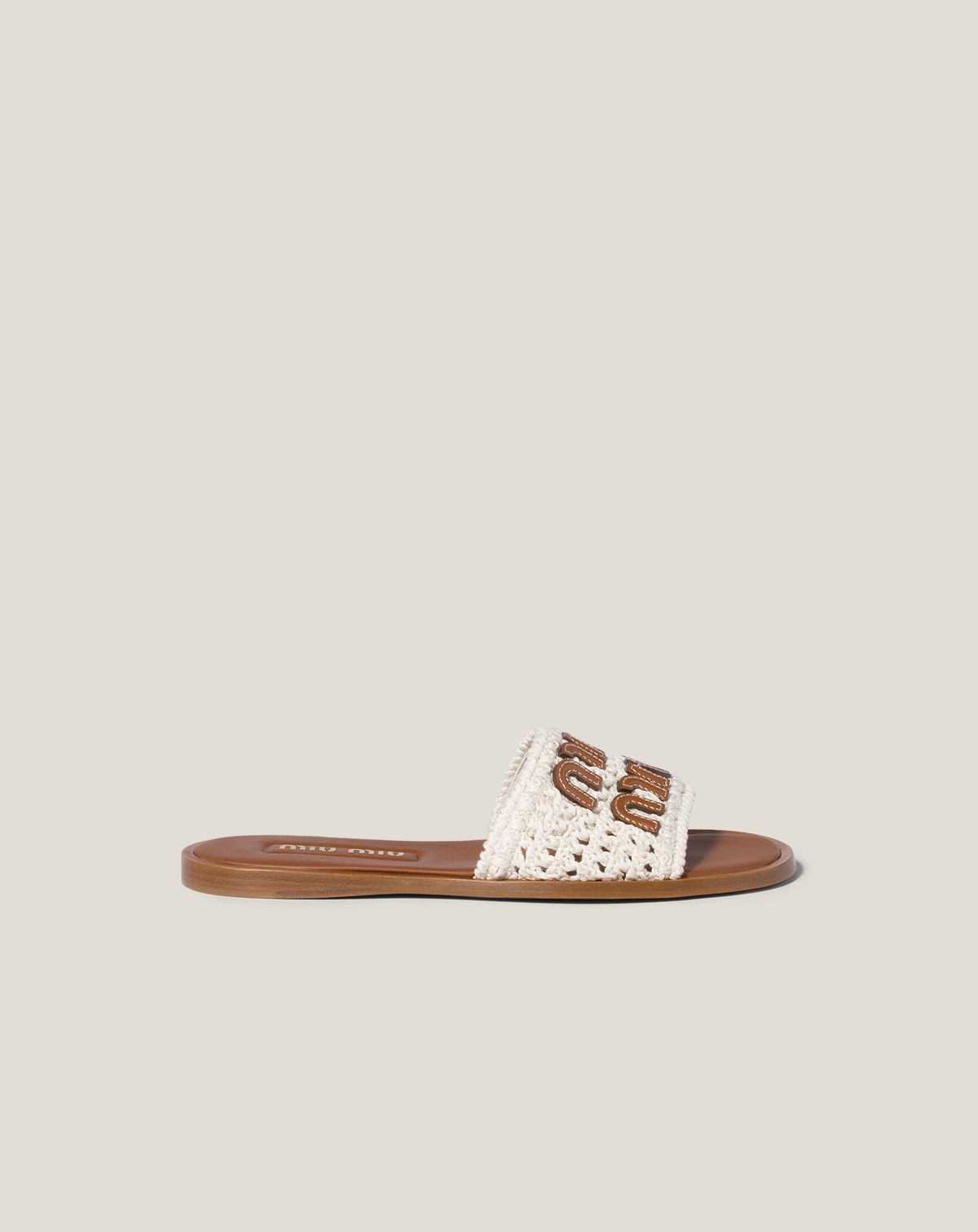 White/crimson Leather Sneaker Mules | Miu Miu - Portugal
