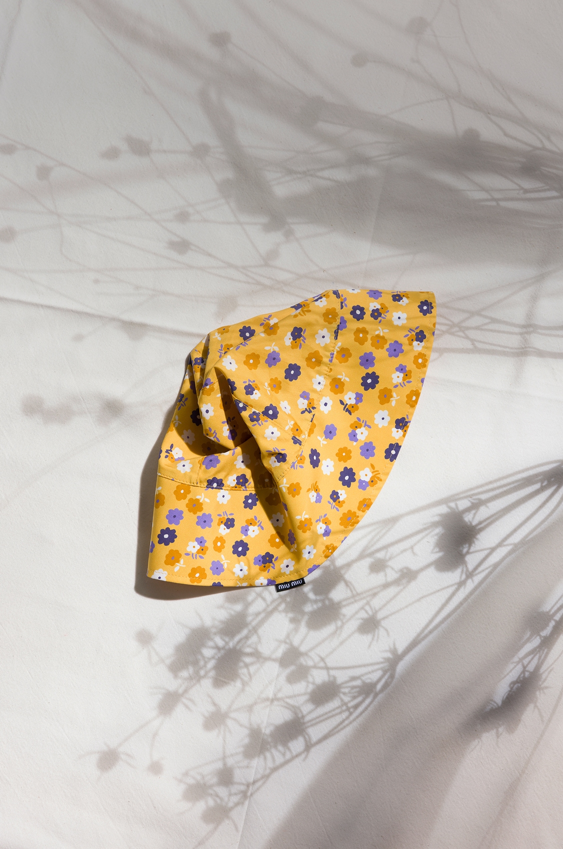 miumiu スタービジュー装飾 切替プリント ロングスリーブ ワンピース Collections - Brazil | Miu Miu - Brazil