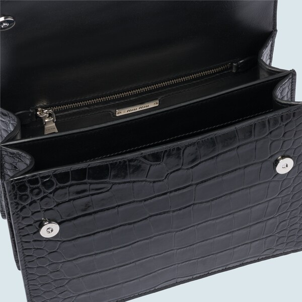 leather croc bag
