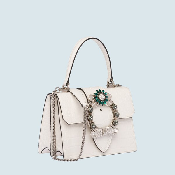 printed leather bag