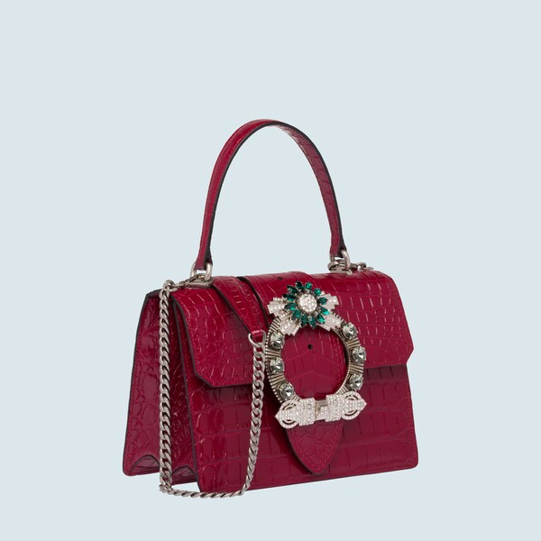 Miu Lady Crocodile Printed Leather Bag Miu Lady Crocodile Printed Leather Bag