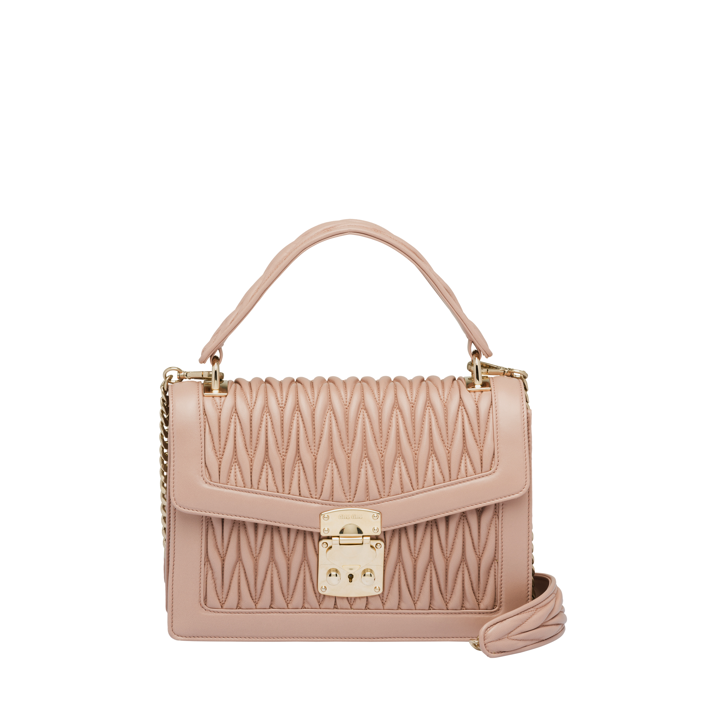 miu miu matelassé leather shoulder bag