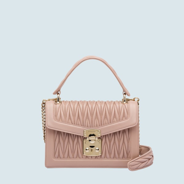 Miu Confidential matelassé leather bag