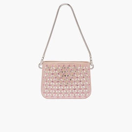 bolsa crossbody enfeitada com corrente com carteira