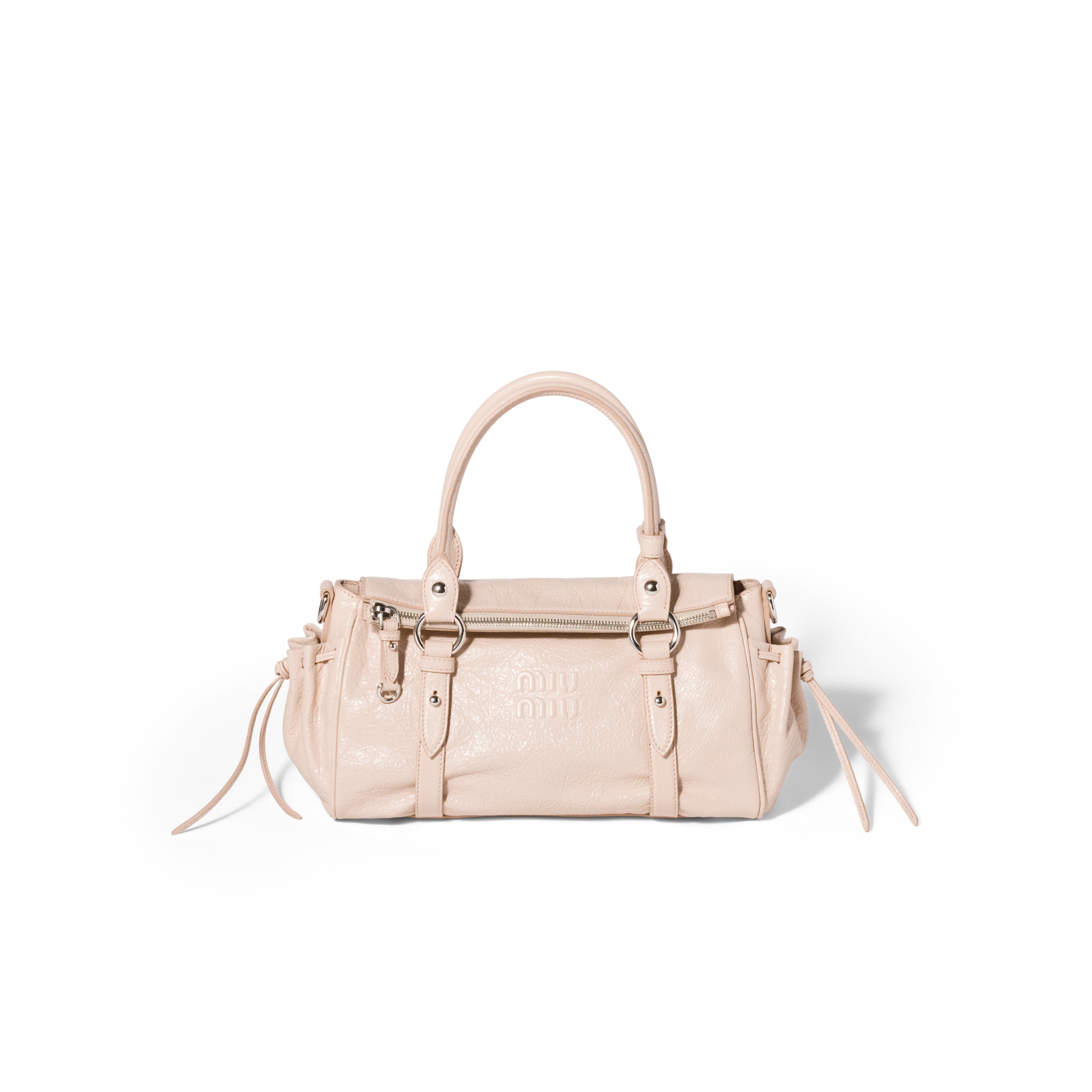 Nappa Leather Handbag, Woman, Powder Pink