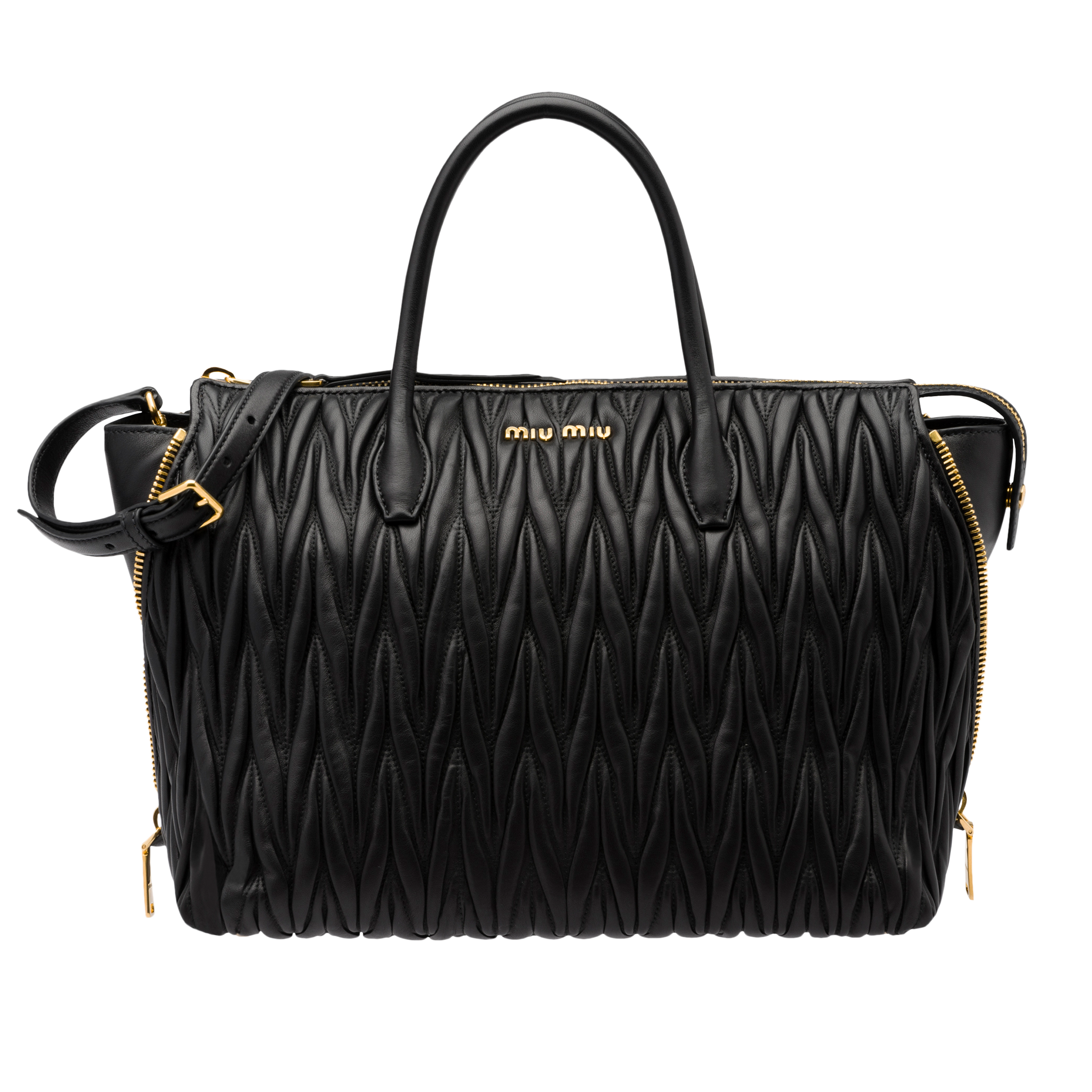 Leather Miu Avenue Travel Bag