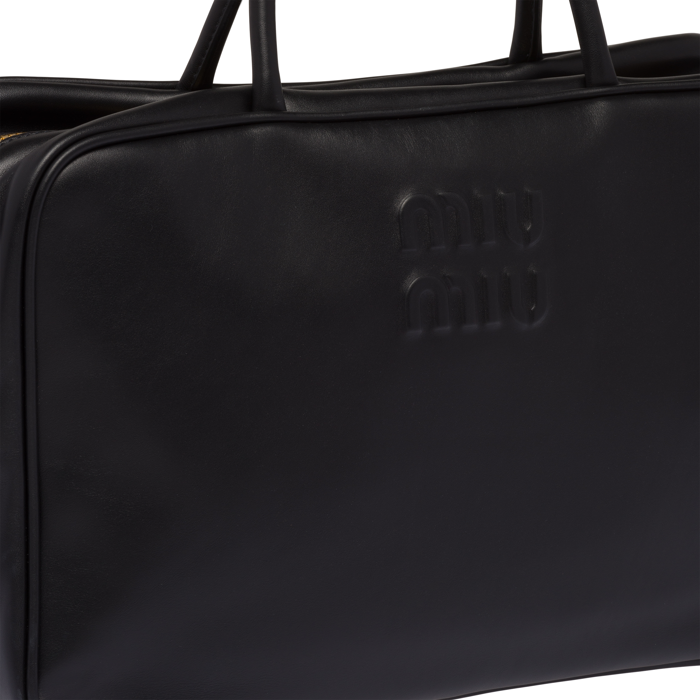 Black Leather Top-handle Bag | Miu Miu