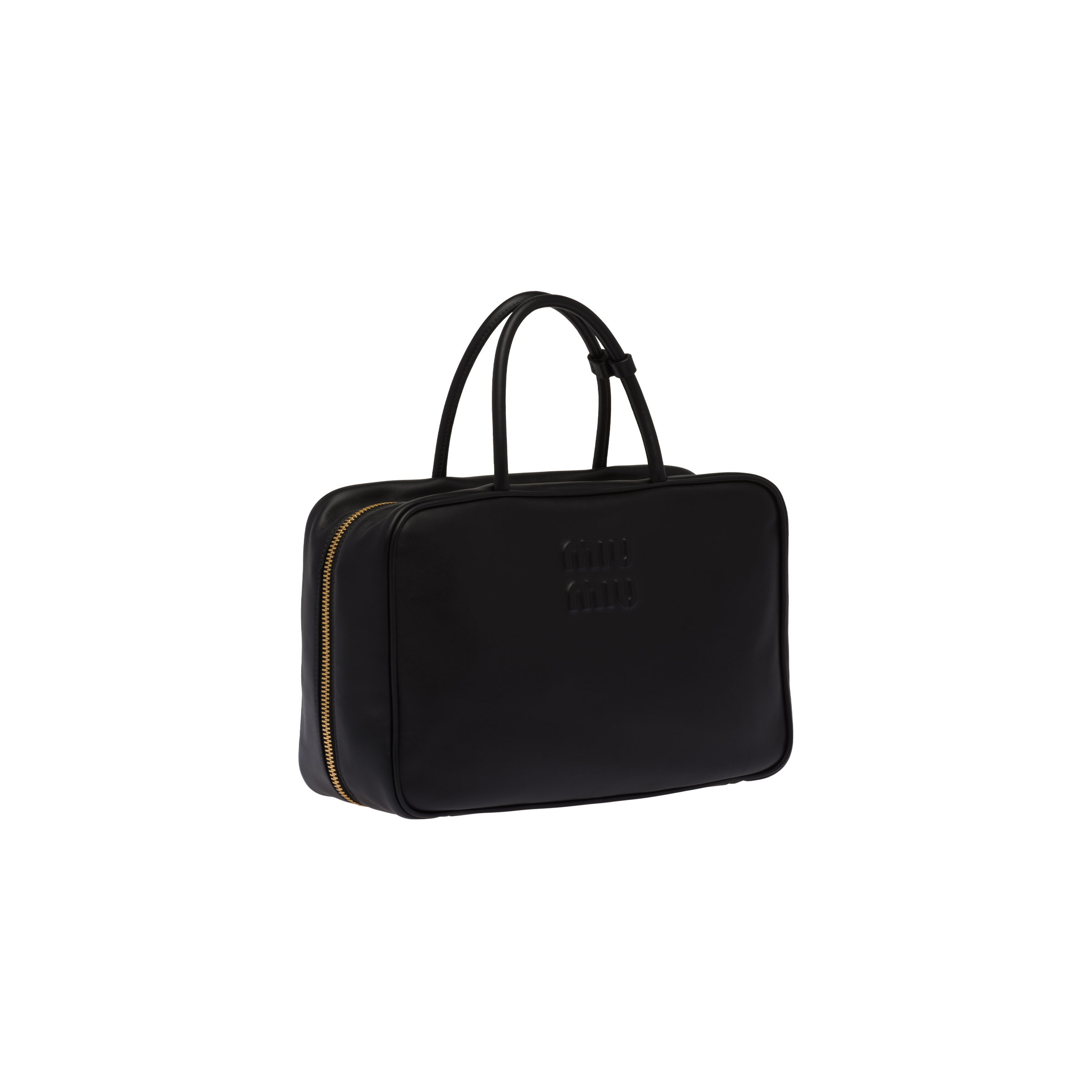 Leather top-handle bag