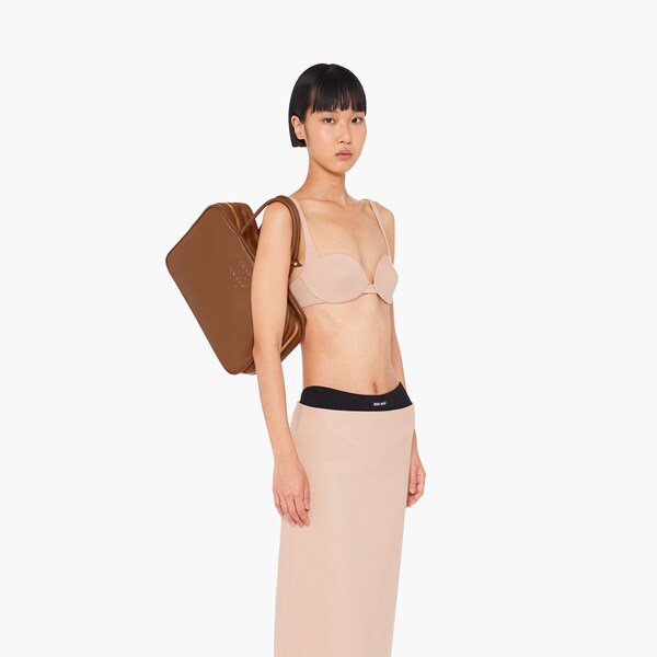 レザー トップハンドルバッグ コニャック | Miu Miu レザー トップハンドルバッグ コニャック | Miu Miu