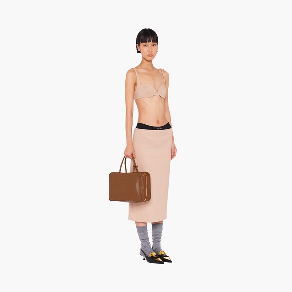 レザー トップハンドルバッグ コニャック | Miu Miu レザー トップハンドルバッグ コニャック | Miu Miu