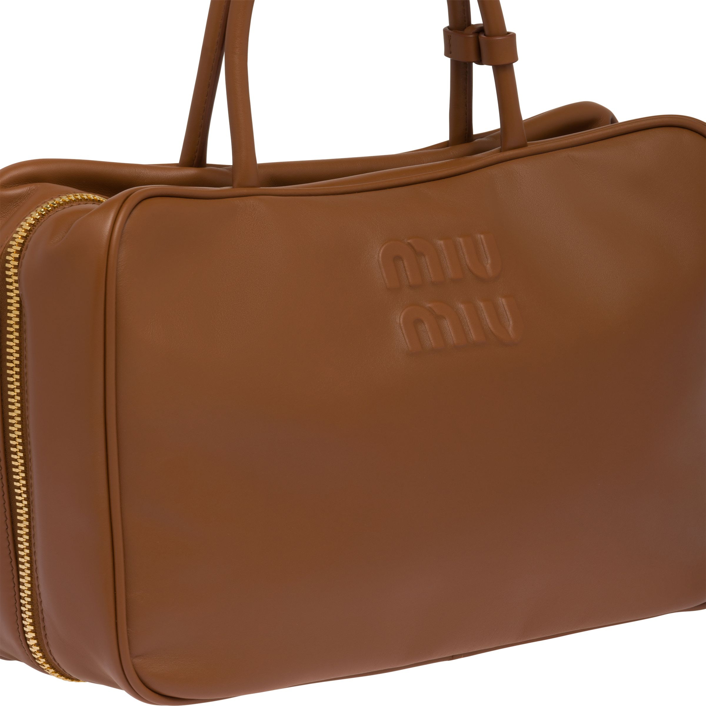 レザー トップハンドルバッグ コニャック | Miu Miu レザー トップハンドルバッグ コニャック | Miu Miu