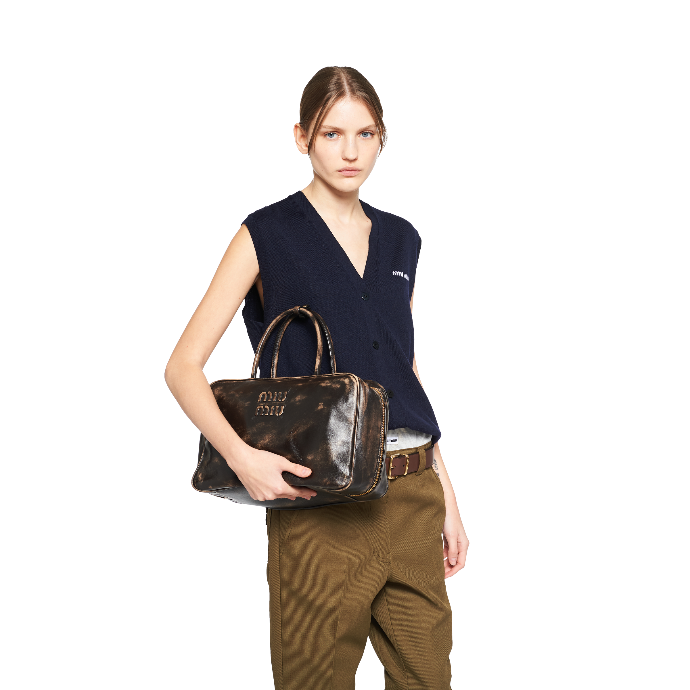 Miu miu store leather handbag