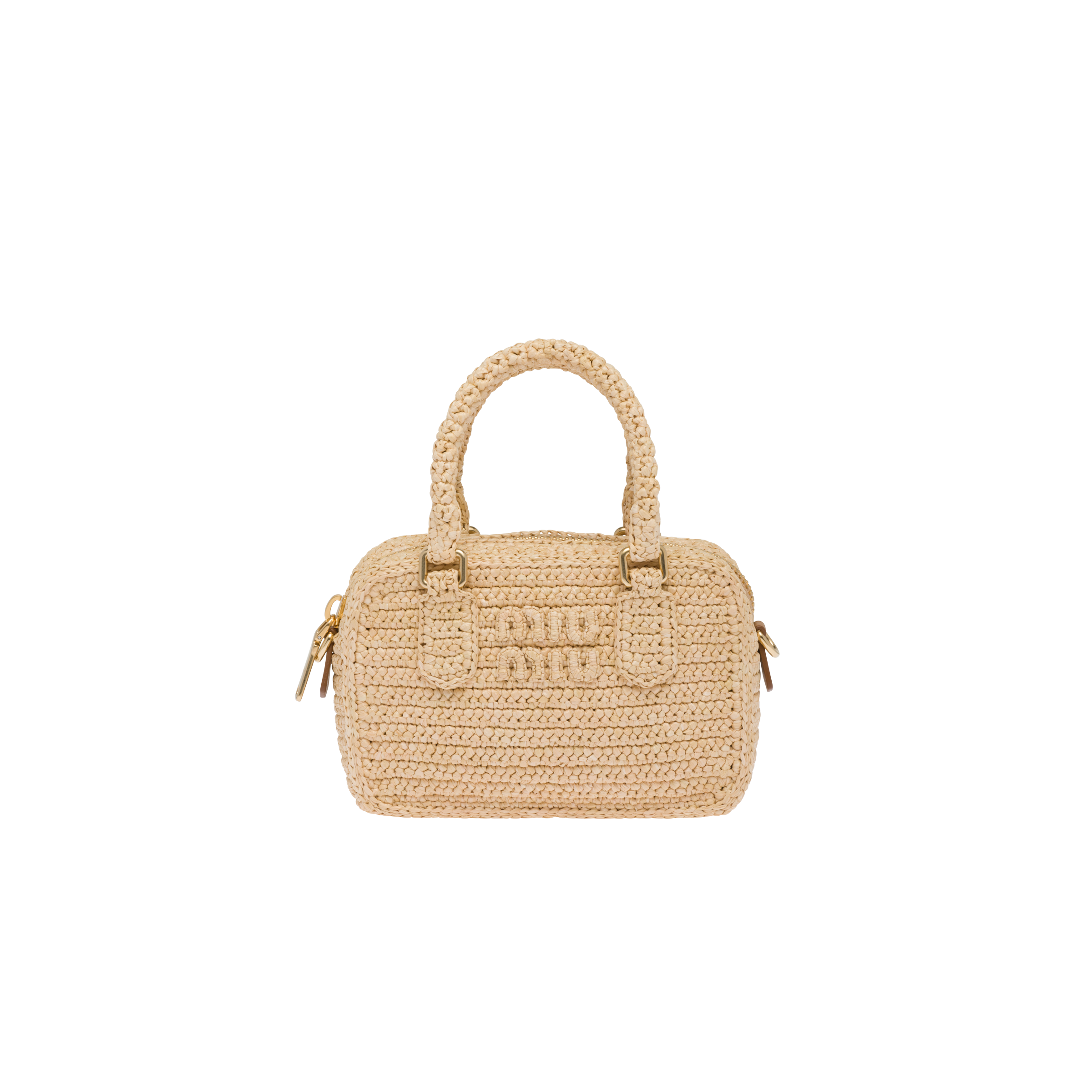 Miu Miu Crochet Tophandle Bag In Natural ModeSens