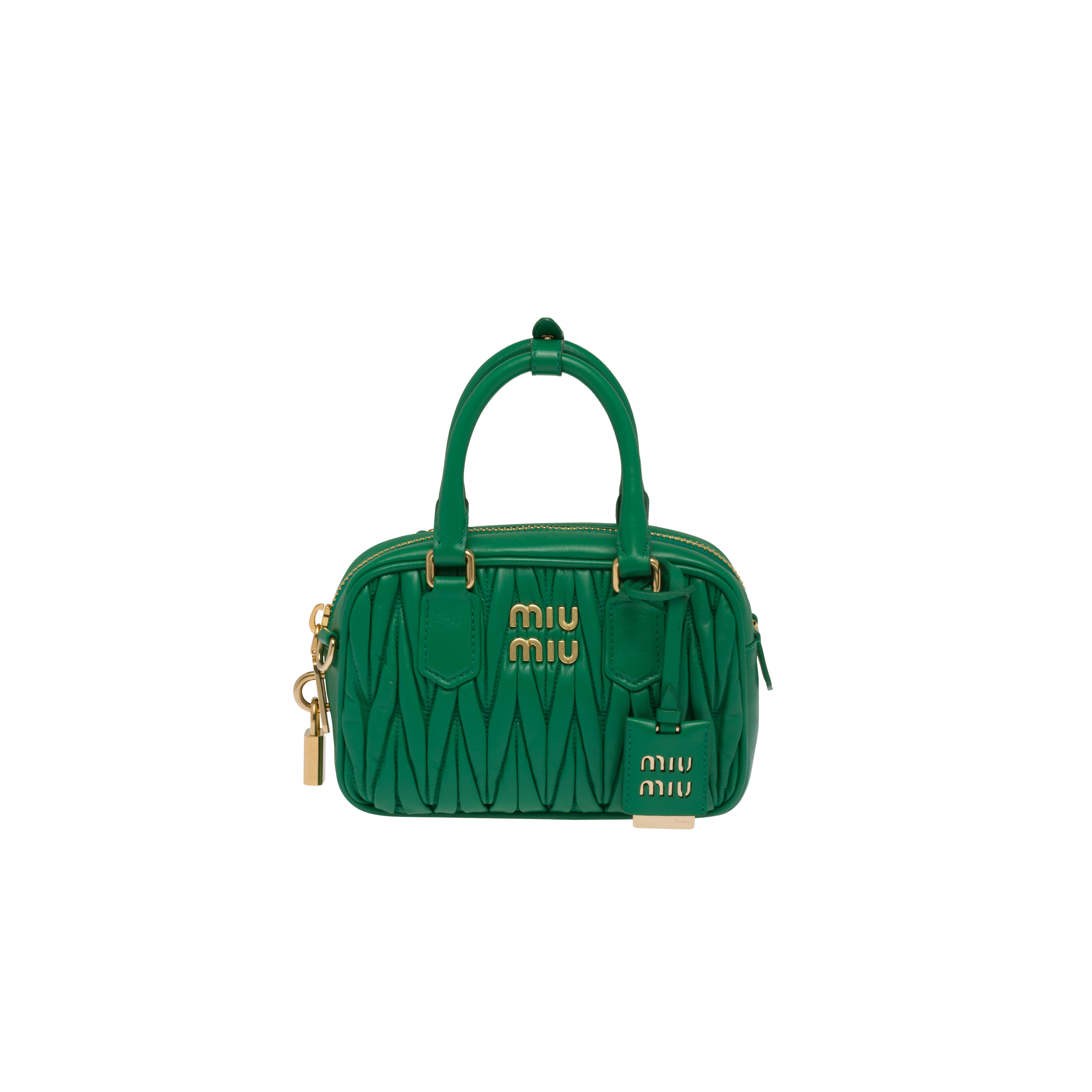 Miu Miu Matelassé Nappa Leather Tophandle Bag In Mango ModeSens