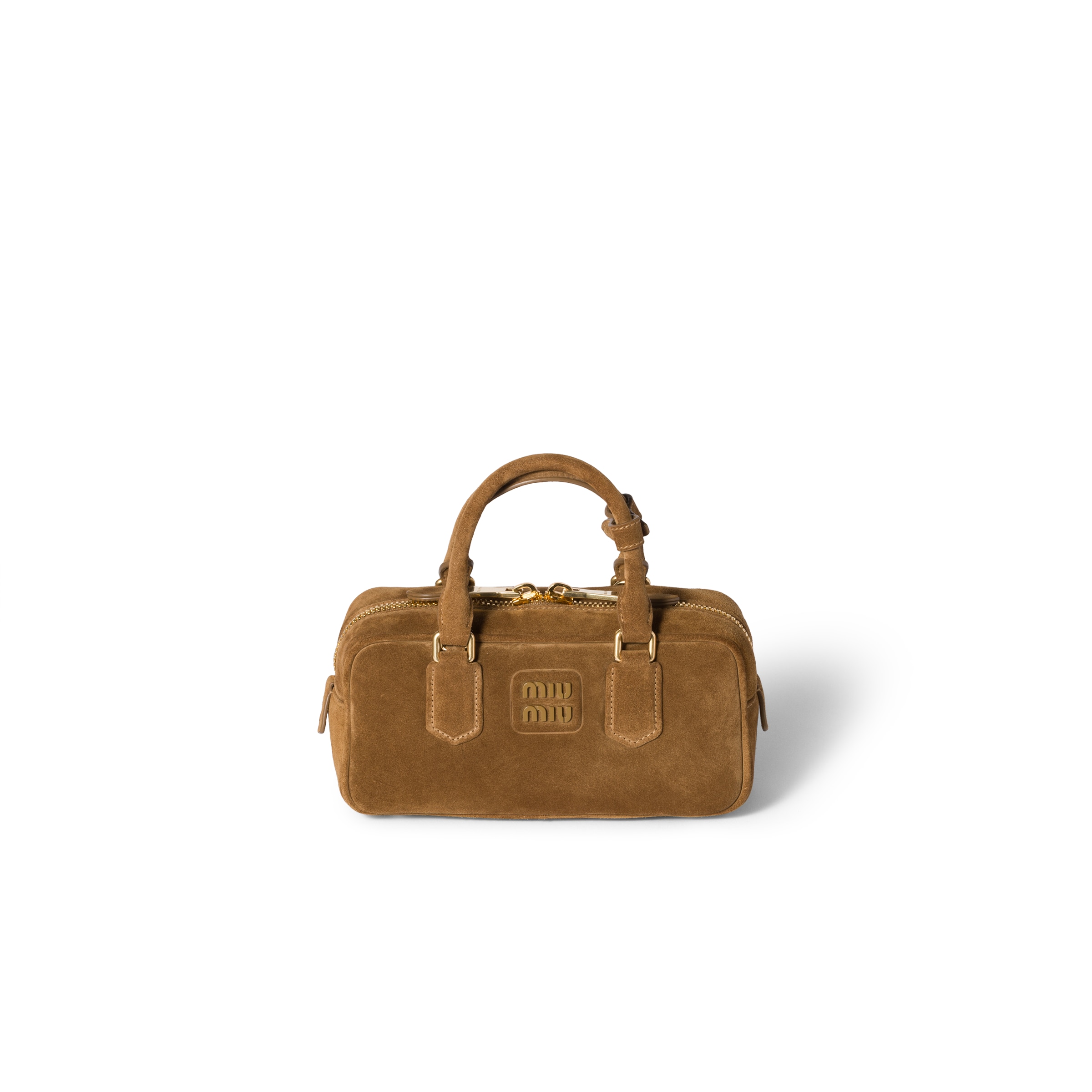 Miu Miu Bolso Arcadie De Ante Acolchado Con Asa Superior, Mujer, Verde Oliva