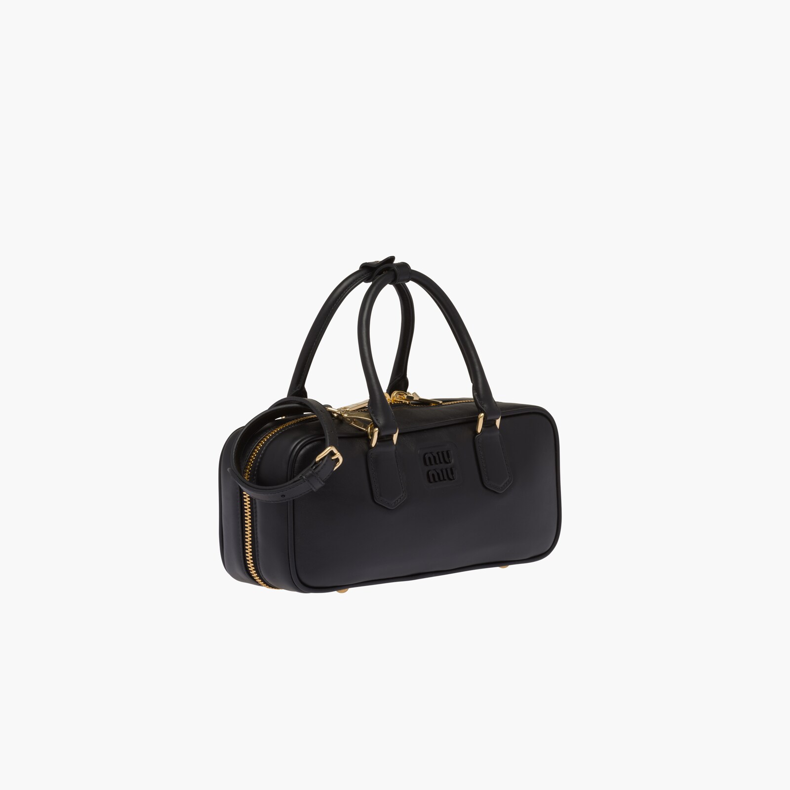 MIUMIU 26S ARCADIE BAG 19 IN DARK BROWN CALFSKIN GOLD HARDWARE main image 1