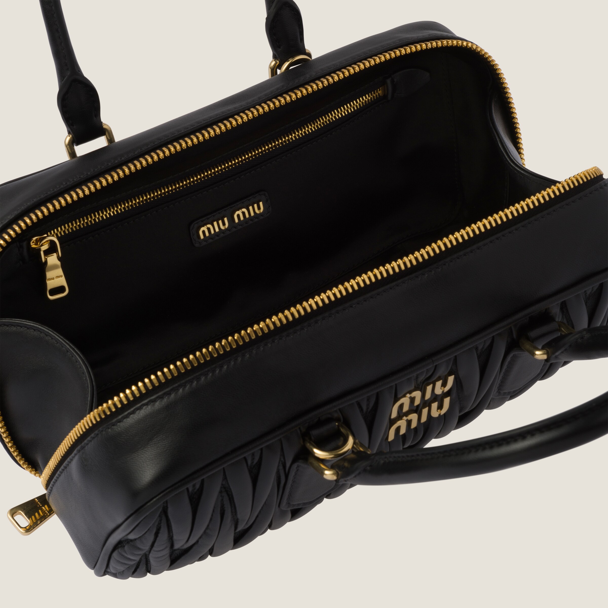 MIUMIU 26S ARCADIE BAG 19 IN DARK BROWN CALFSKIN GOLD HARDWARE main image 0