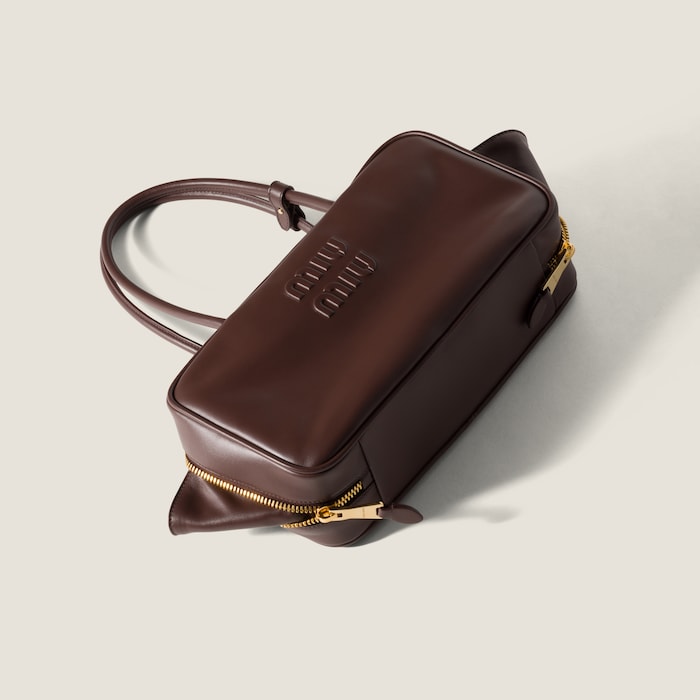Black Beau Leather Micro Bag | Miu Miu