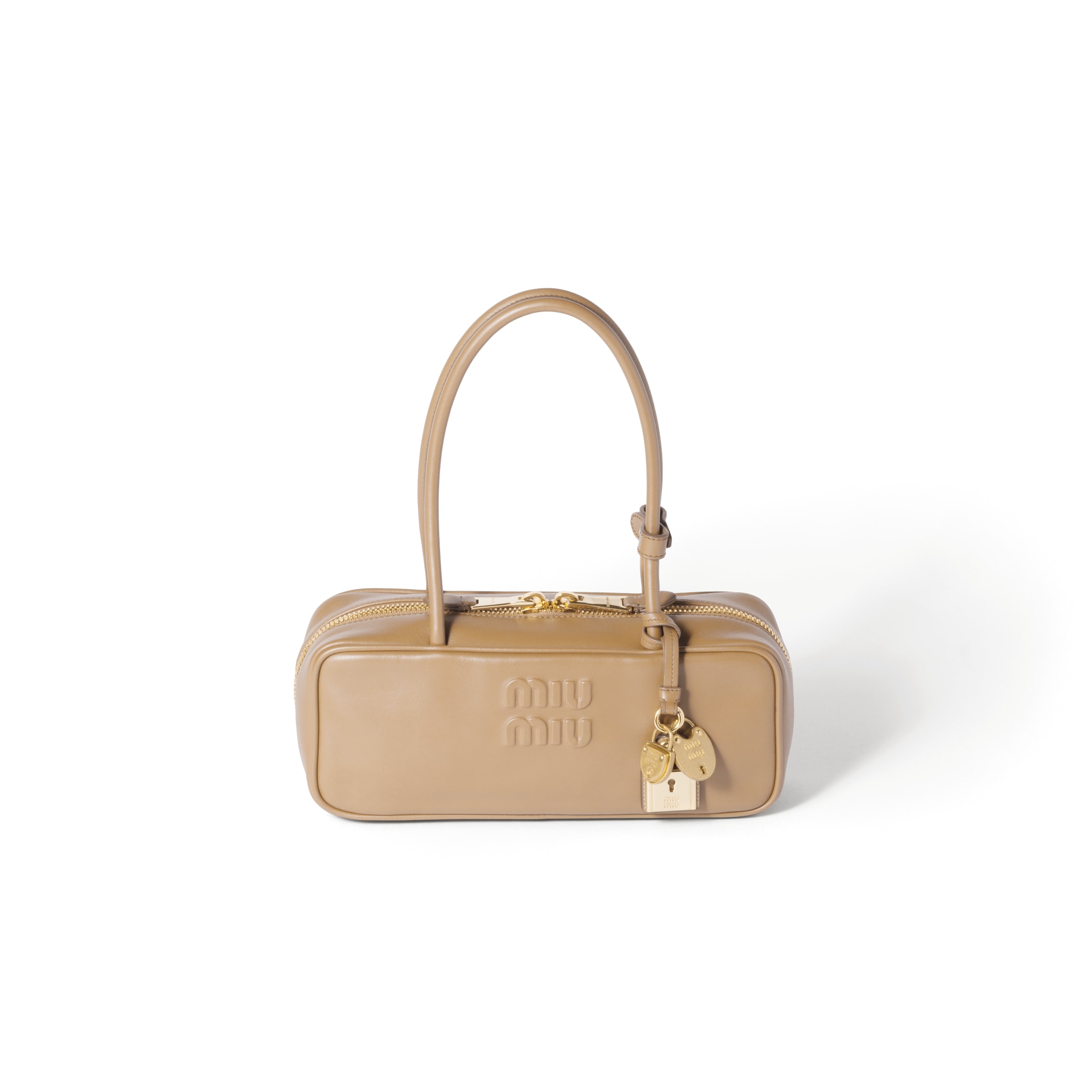 Miu Miu Beau Leather Bag In Brown
