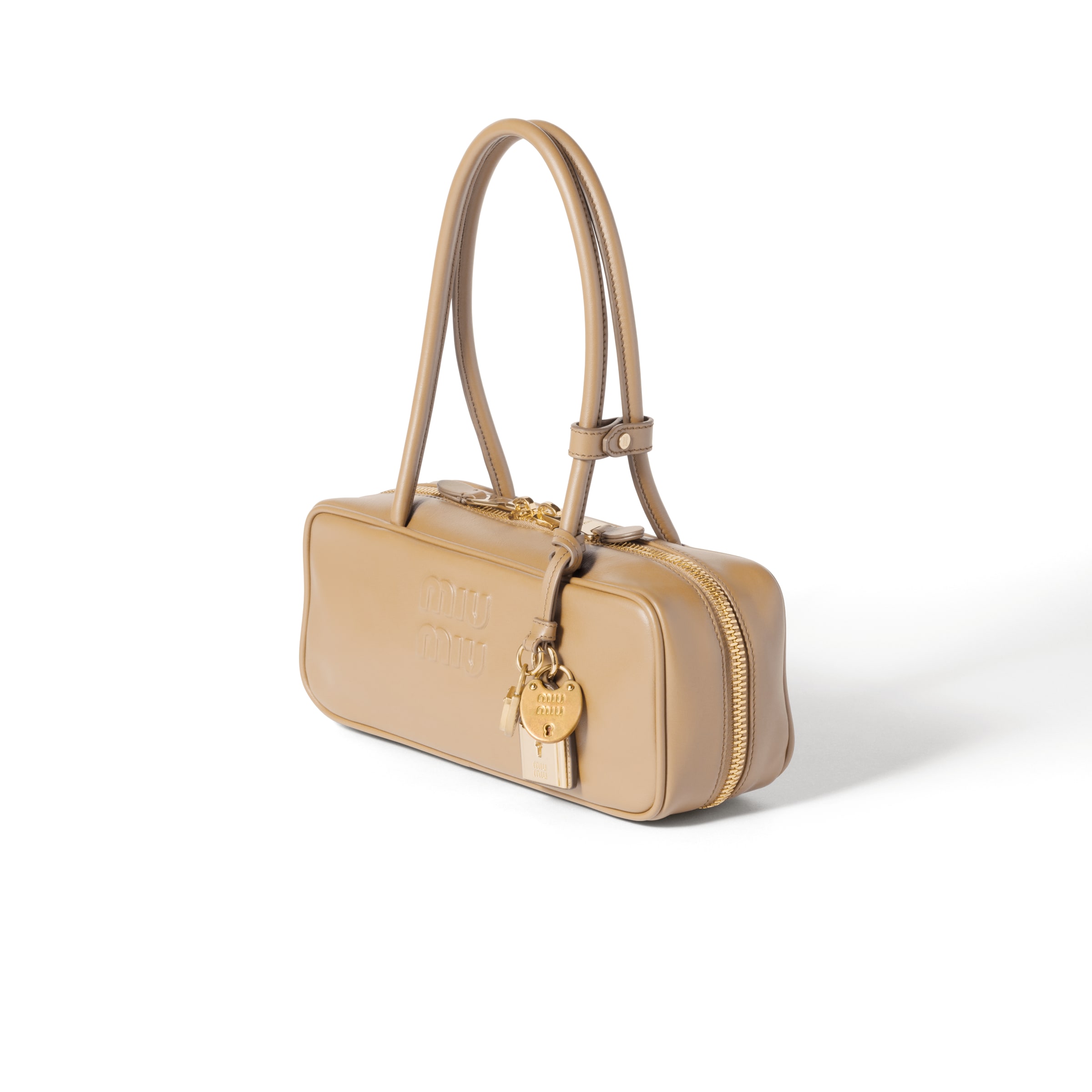 Miu Miu Beau Leather Bag In Brown