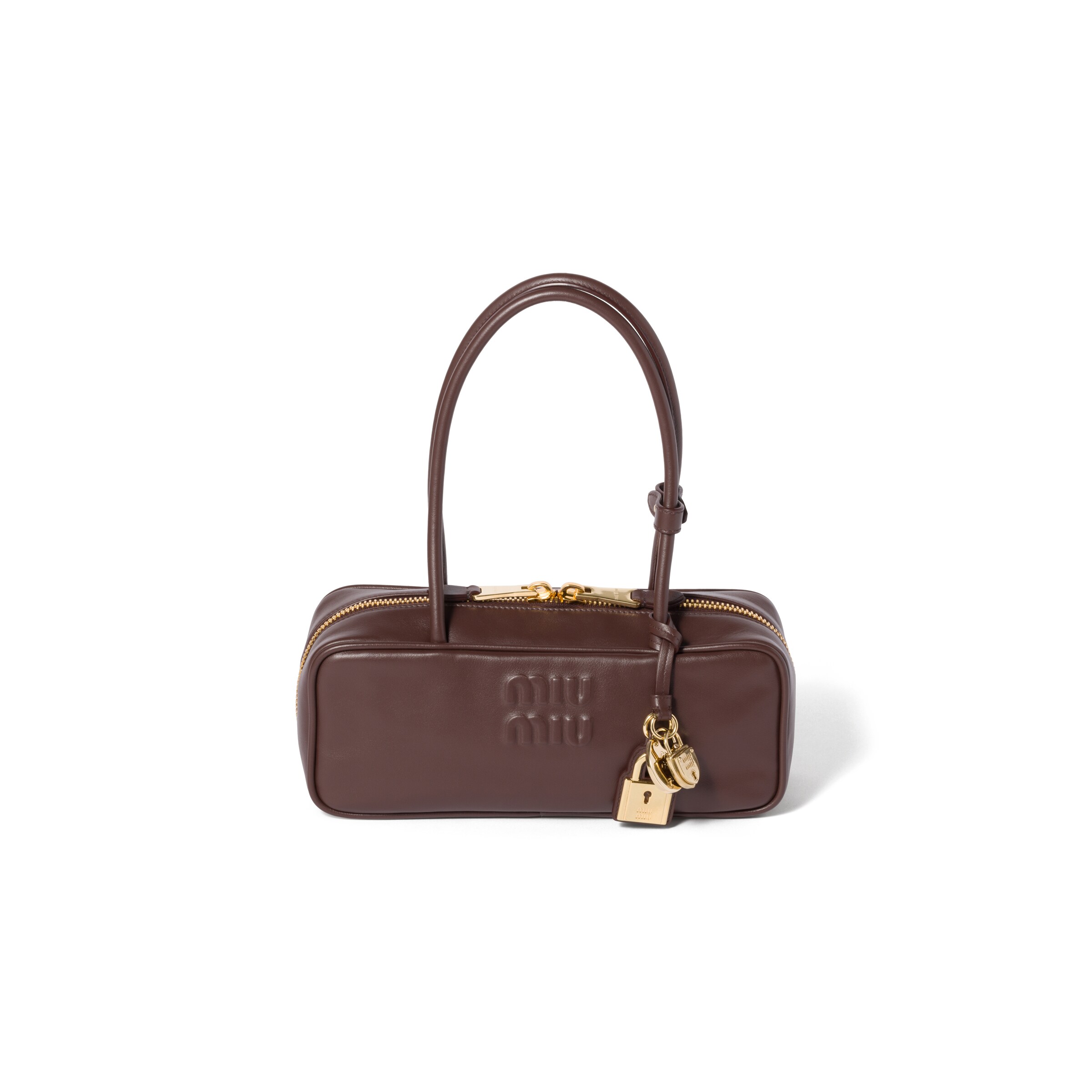 Miu Miu Beau Small Leather Shoulder Bag In Brown | ModeSens
