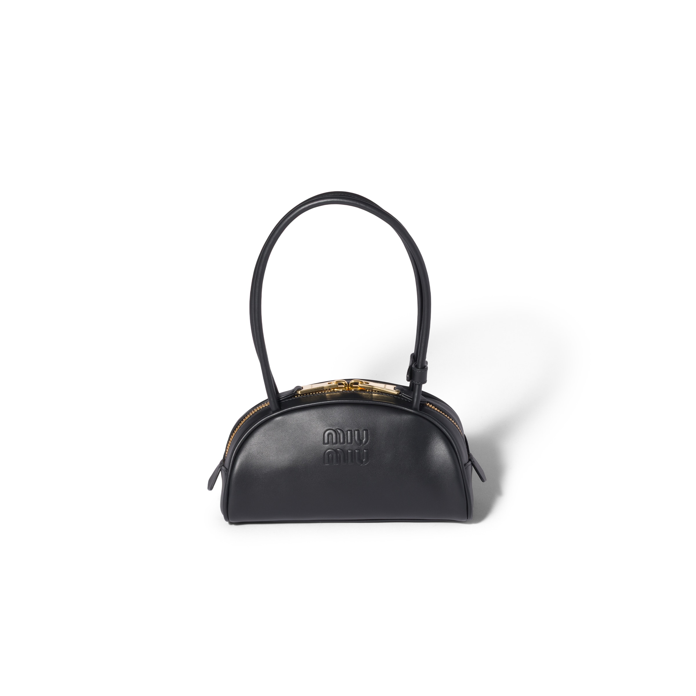 Miu Miu Black Calf Leather Bos Taurus Shoulder Bag