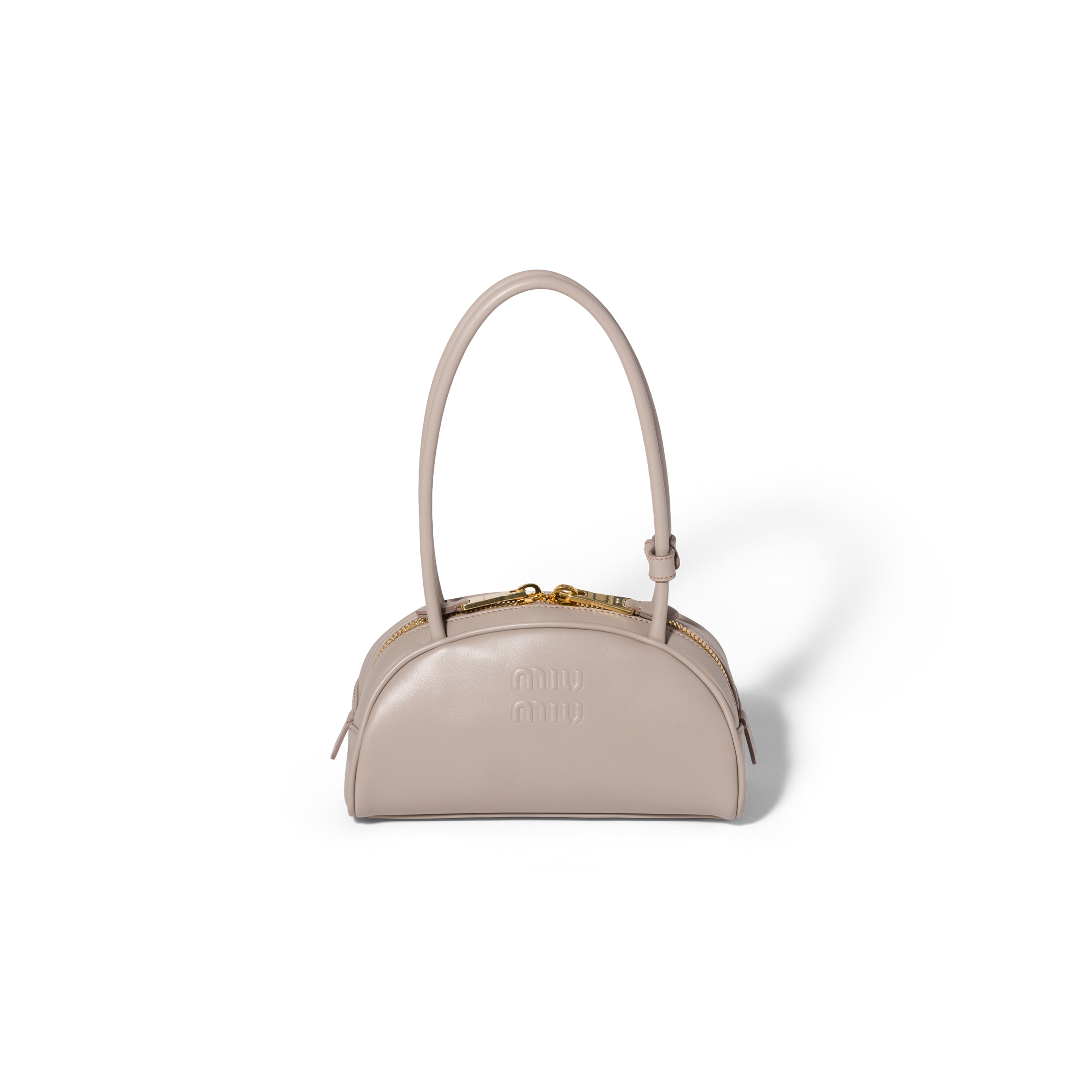 Miu Miu Beau Leather Bag, Woman, Pumice Stone