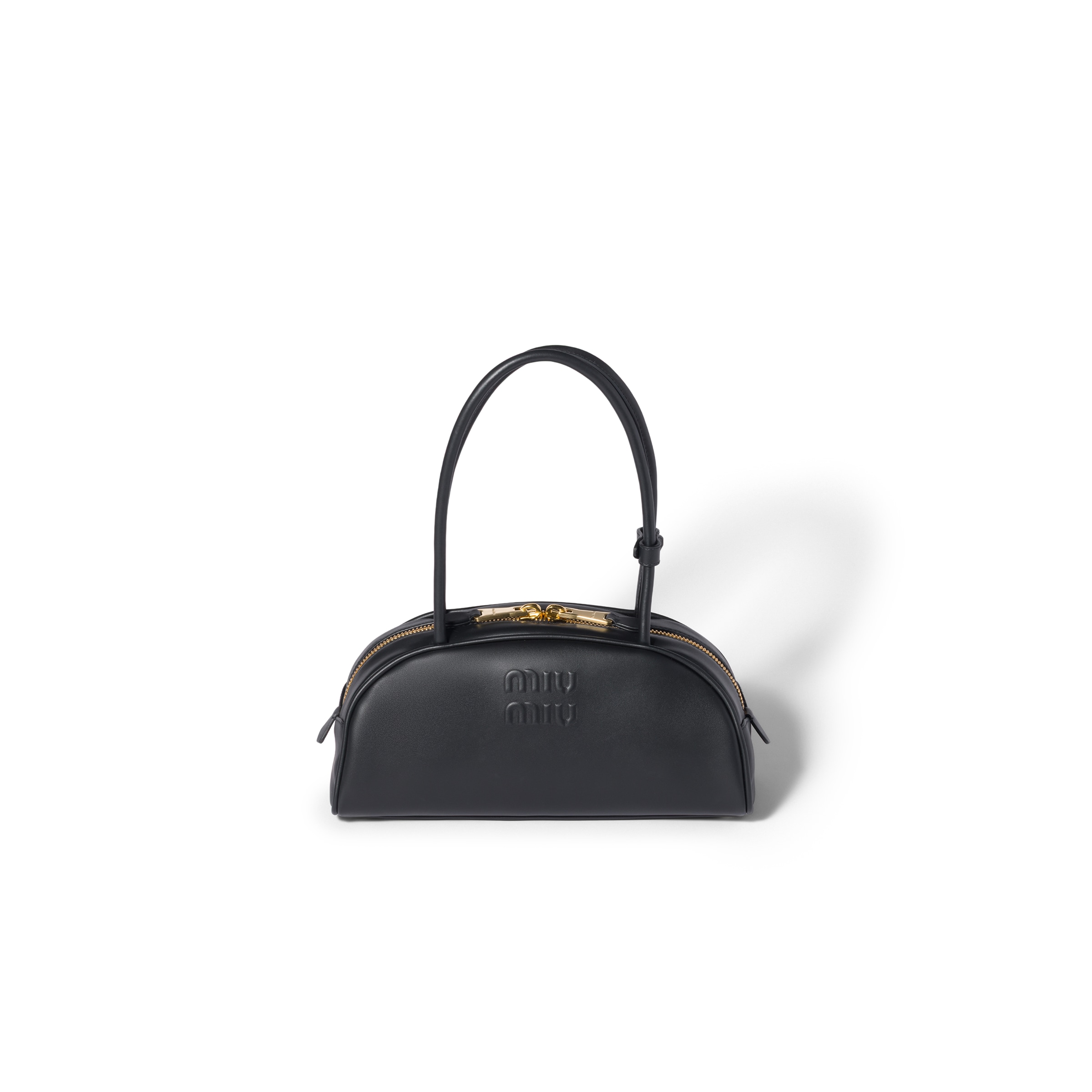 Miu Miu Black Calf Leather Bos Taurus Shoulder Bag