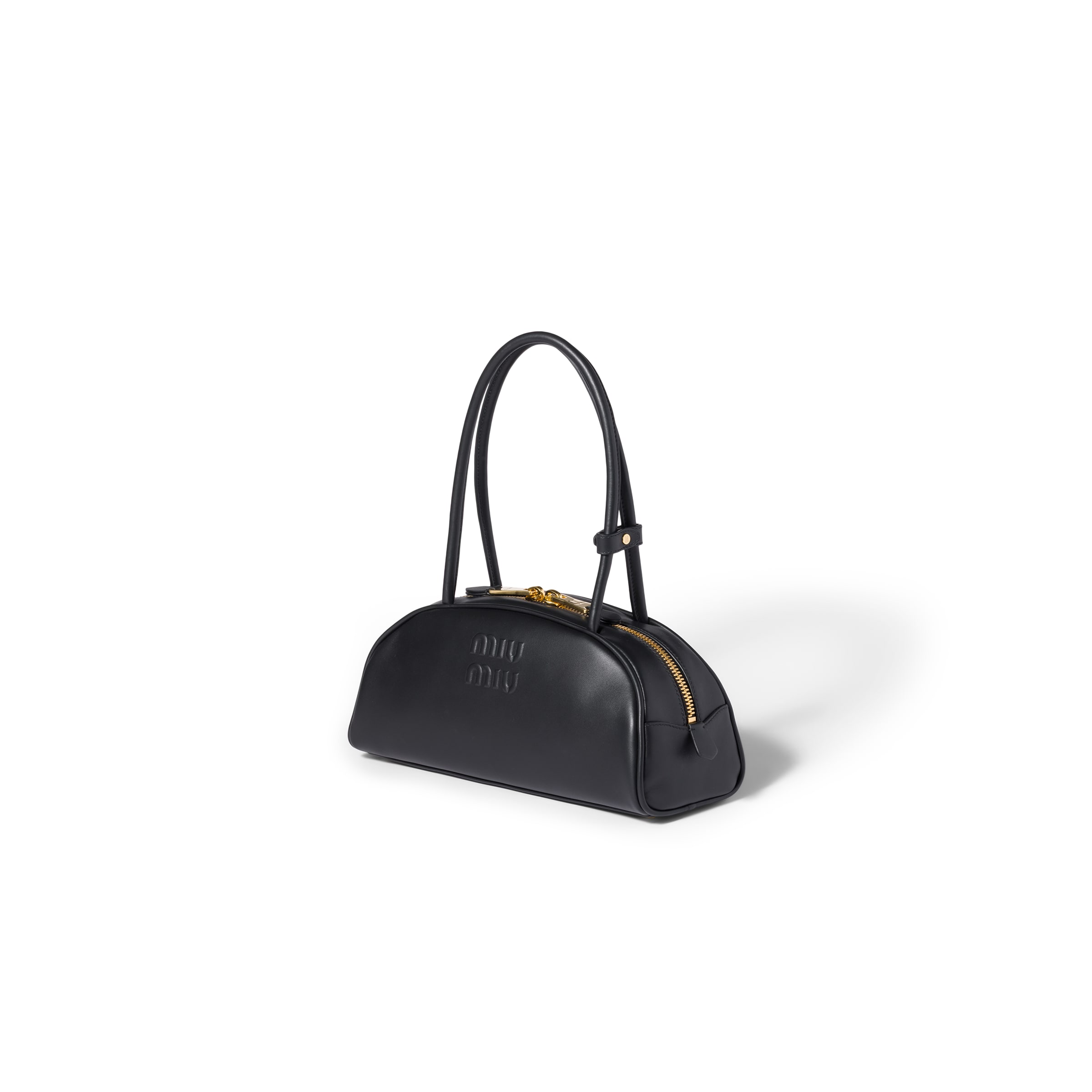 Miu Miu Black Calf Leather Bos Taurus Shoulder Bag