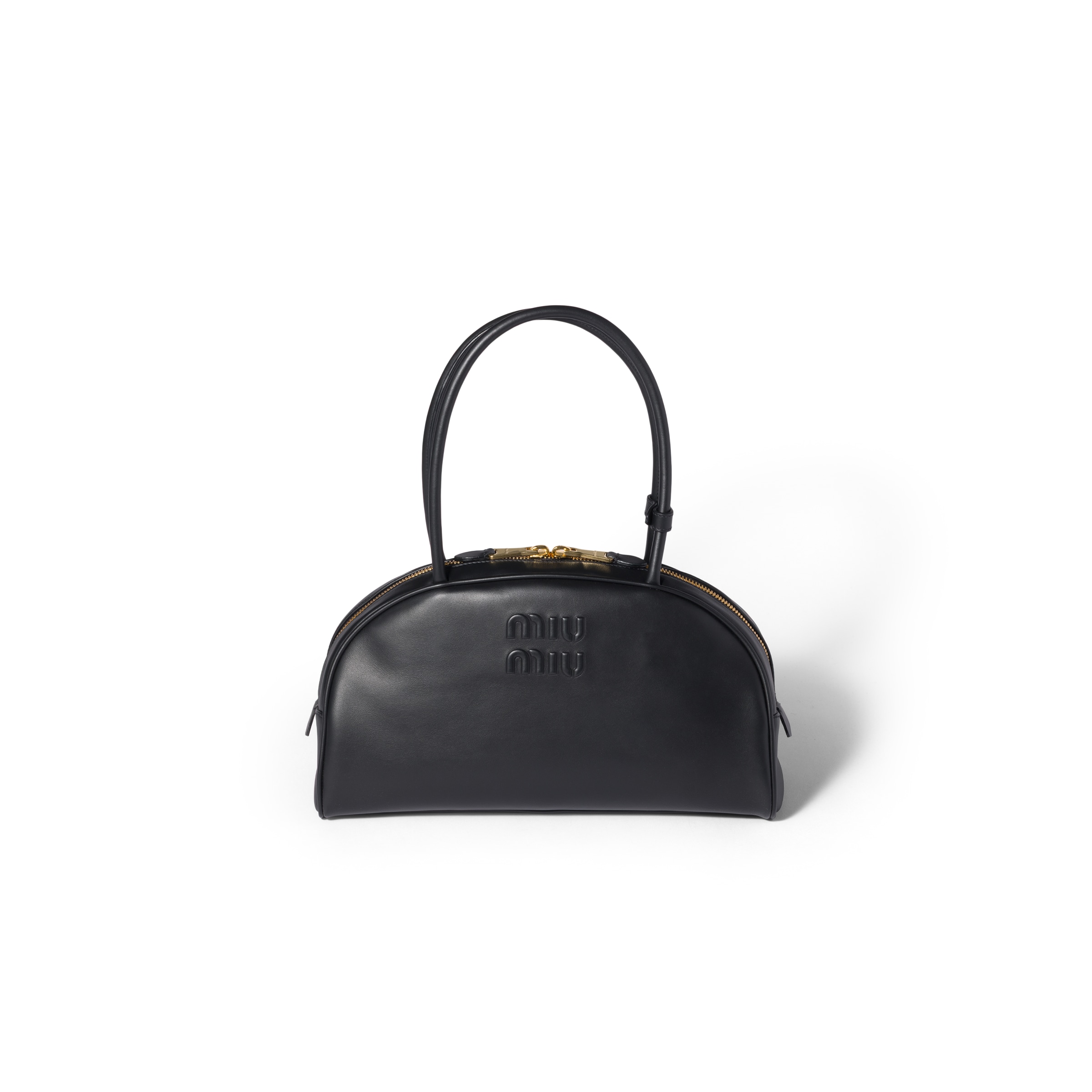 Miu Miu Black Calf Leather Bos Taurus Shoulder Bag