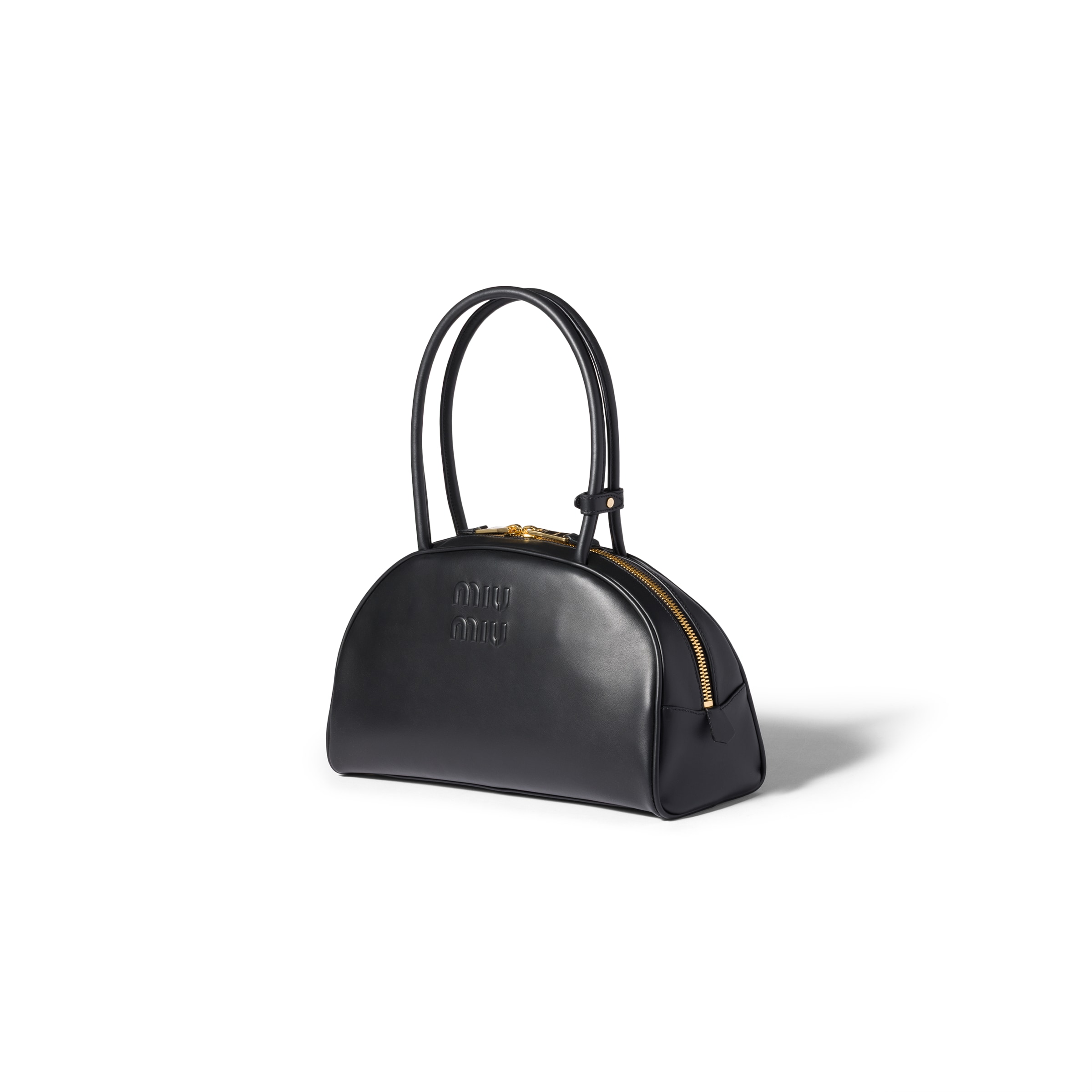 Miu Miu Black Calf Leather Bos Taurus Shoulder Bag