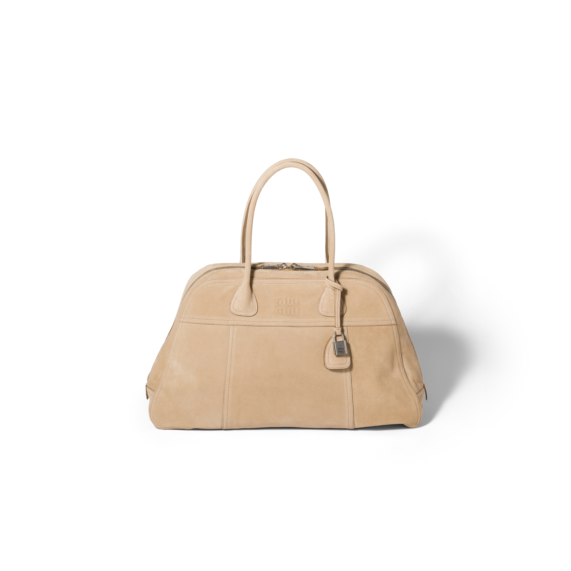 Miu Miu Suede Bag, Woman, Ecru