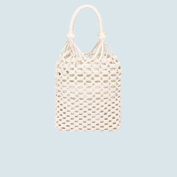 Bolso De Macrame Y Piel De Napa Miu Miu 5bc066 2d8p F0009 V Ooo