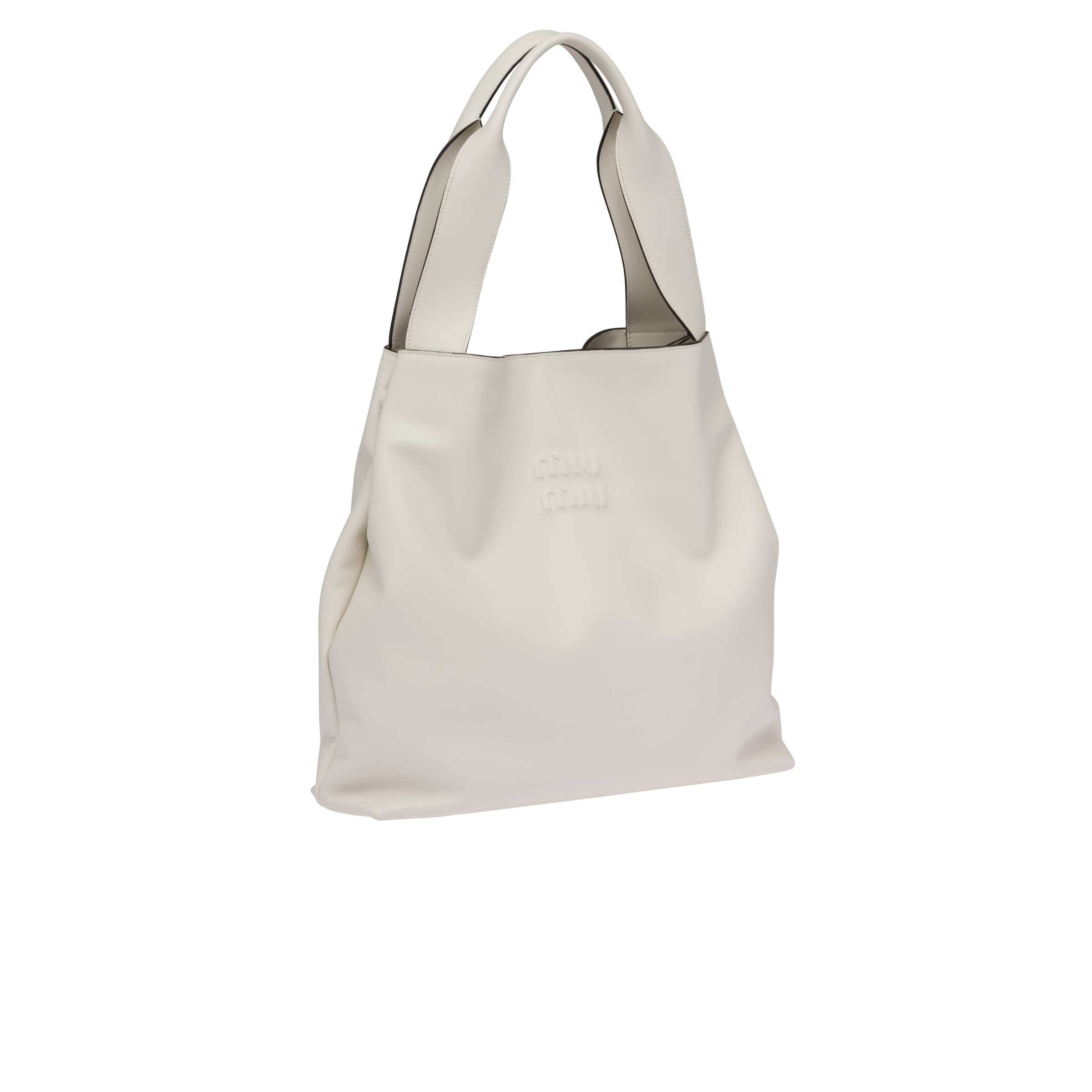 White hotsell leather tote