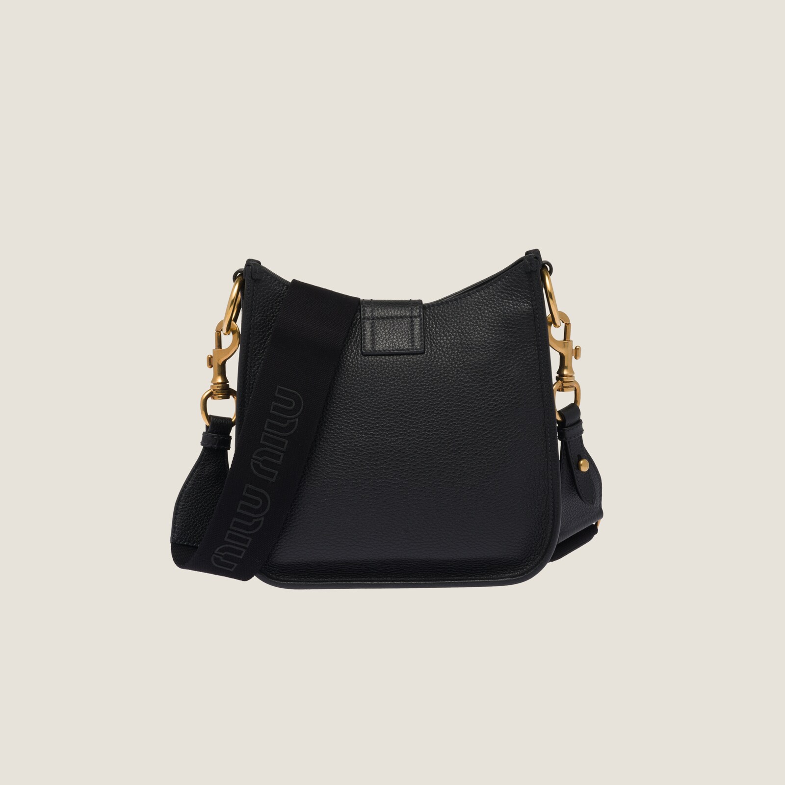 Black Leather Shoulder Bag Miu Miu