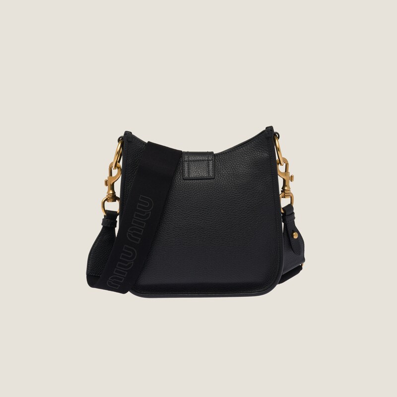 Black Leather Shoulder Bag Miu Miu