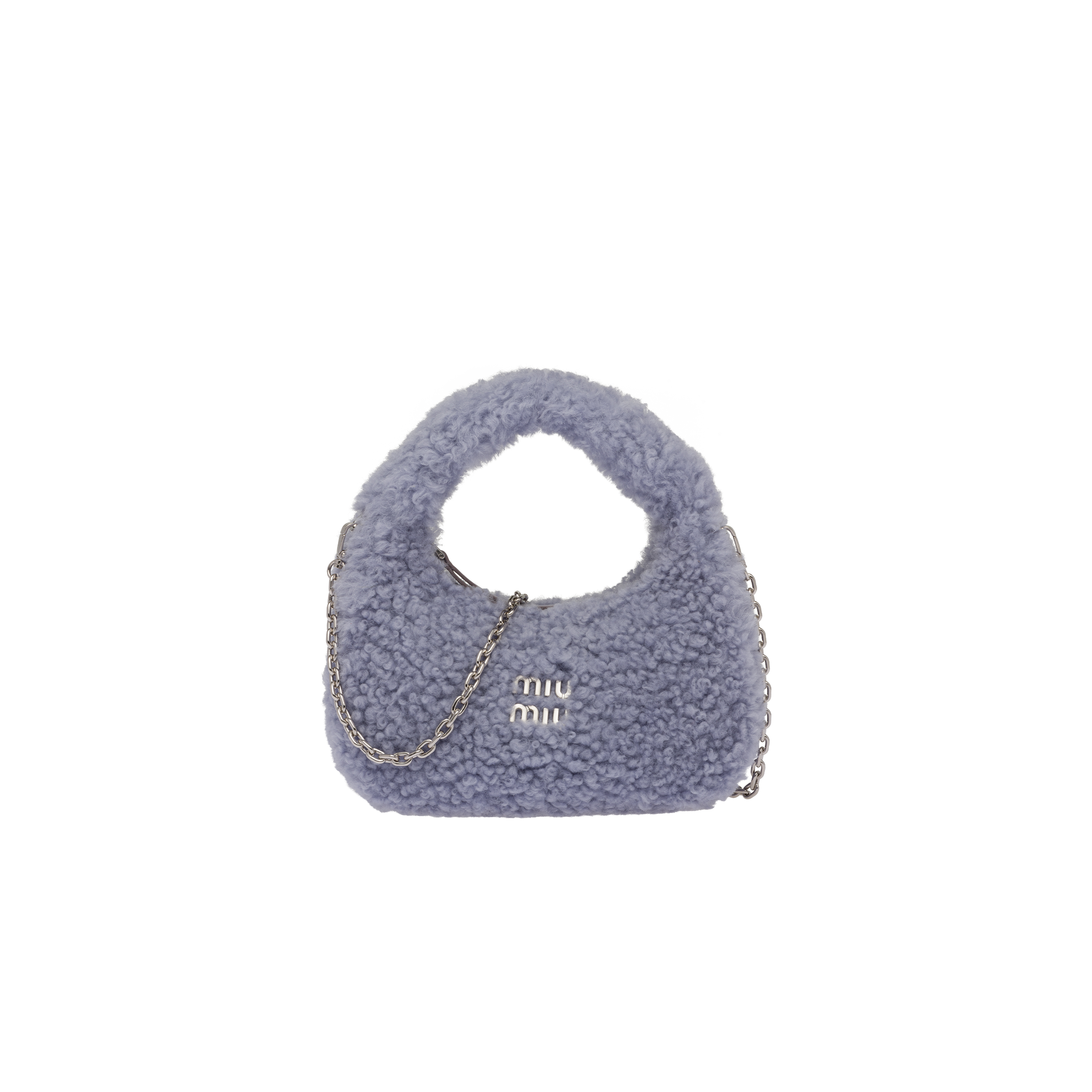 Lilac Wander Shearling Hobo Bag