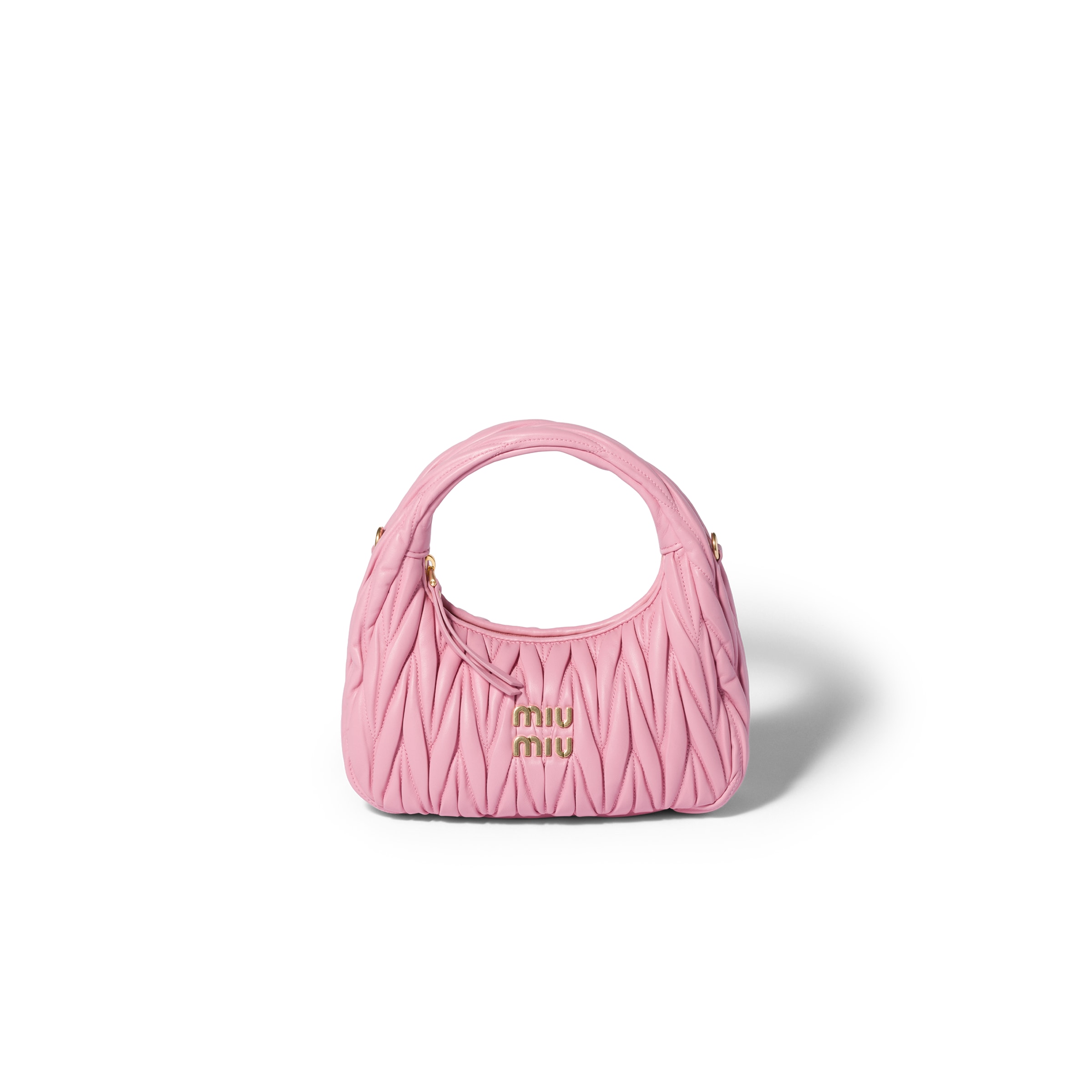 Miu Miu Bolso Hobo Wander De Napa Matelassé, Mujer, Rosa