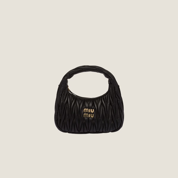 miumiuミュウミュウ ワンダー マテラッセレザー ホーボーバッグ