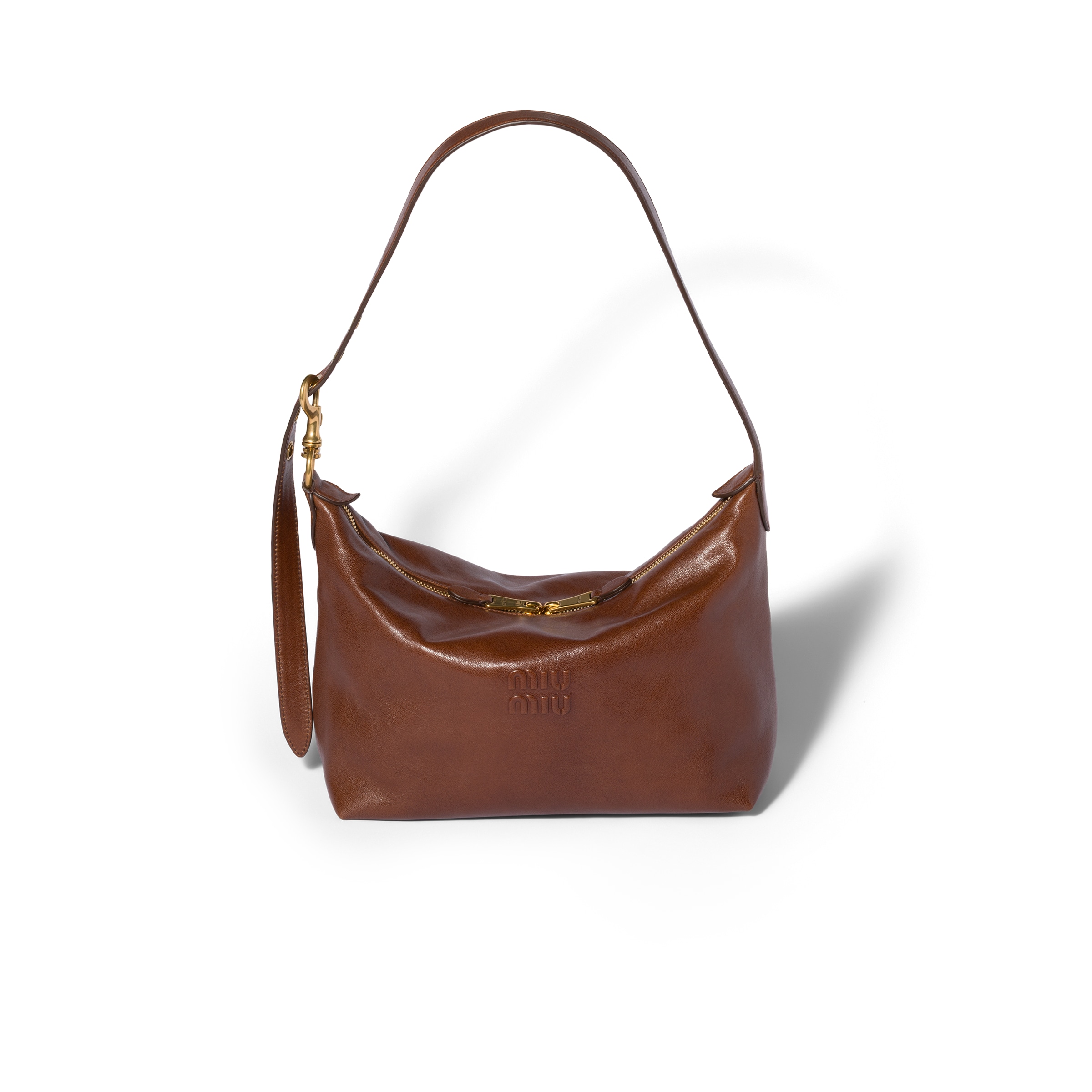 Miu Miu Nappa Leather Bag In Brown