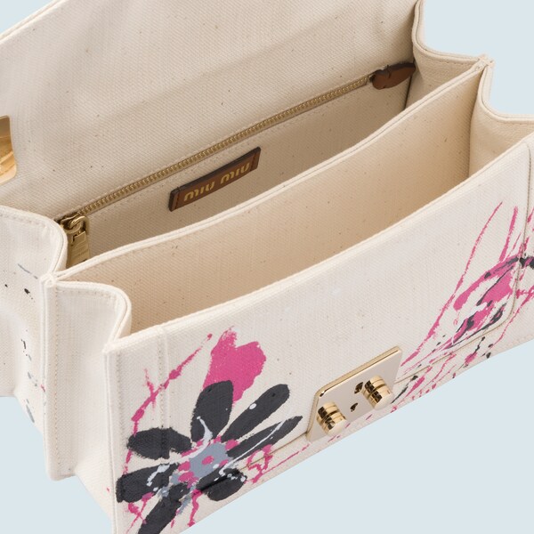 miu miu canvas tote