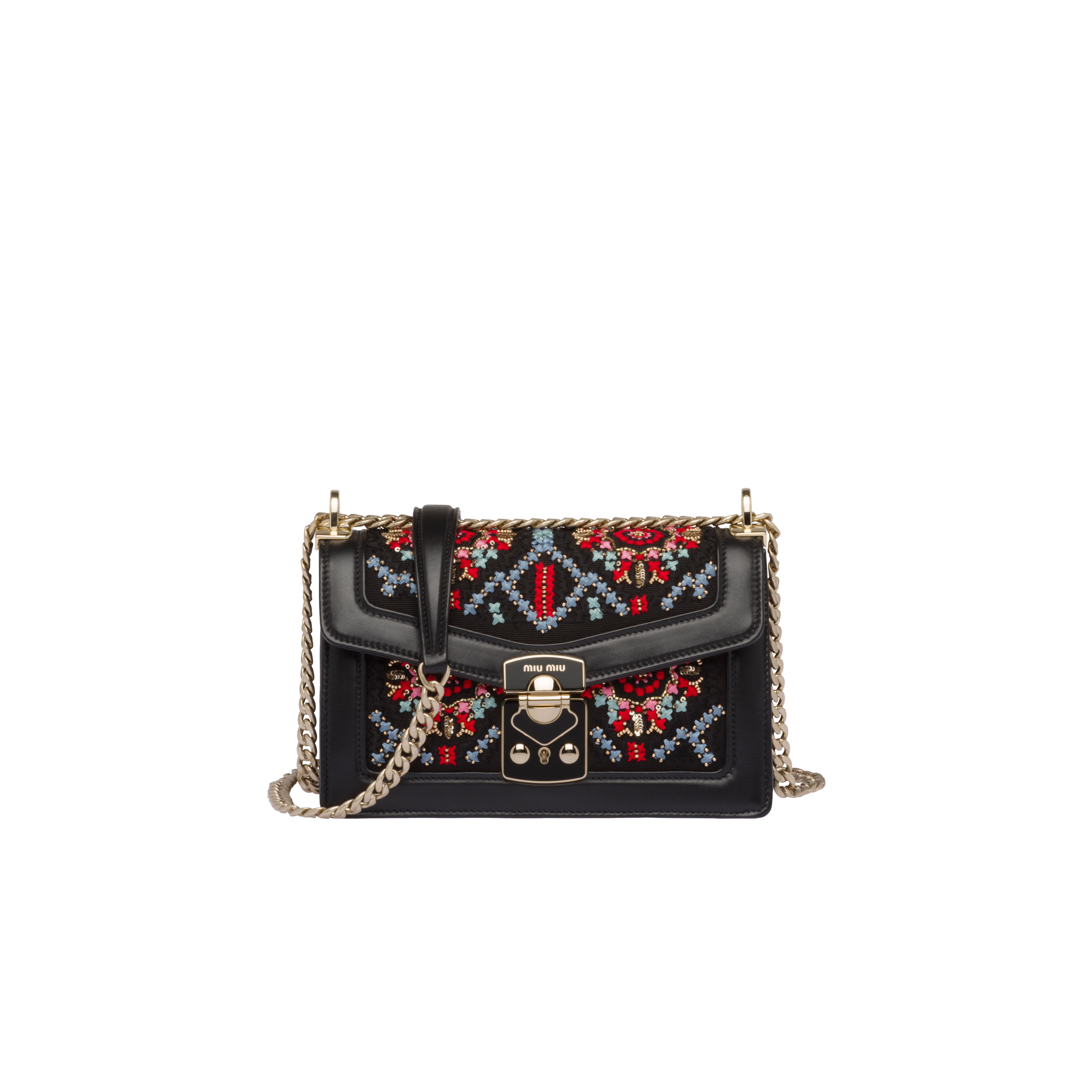 embroidered bag strap